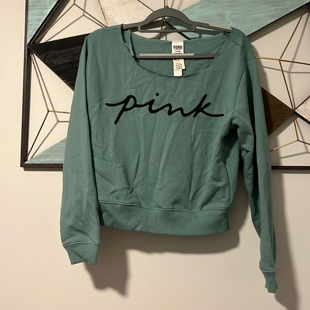 Blue/Green off the shoulder sweater from Victoria Secret size M